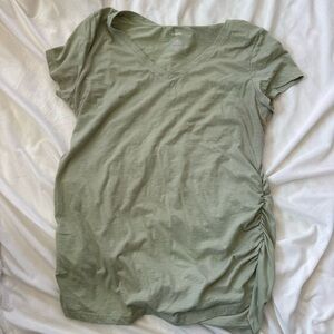 Green maternity shirt
